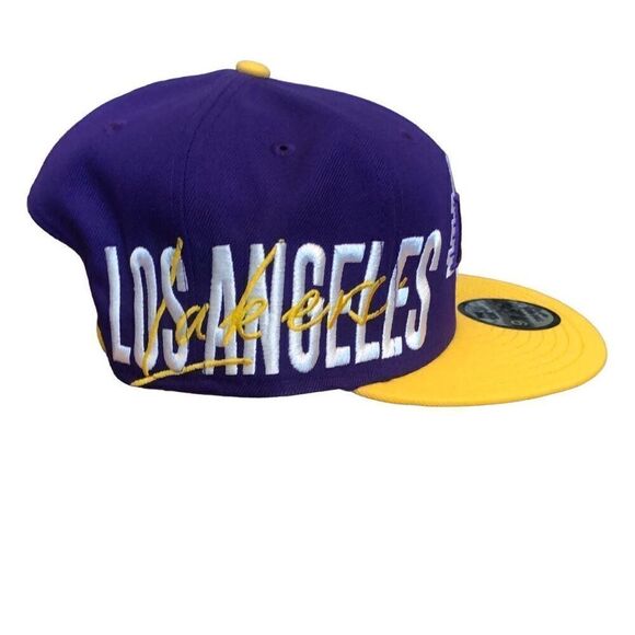 New Era Los Angeles Lakers 9FIFTY Adjustable Snapback Hat Cap One Size - Picture 2 of 4